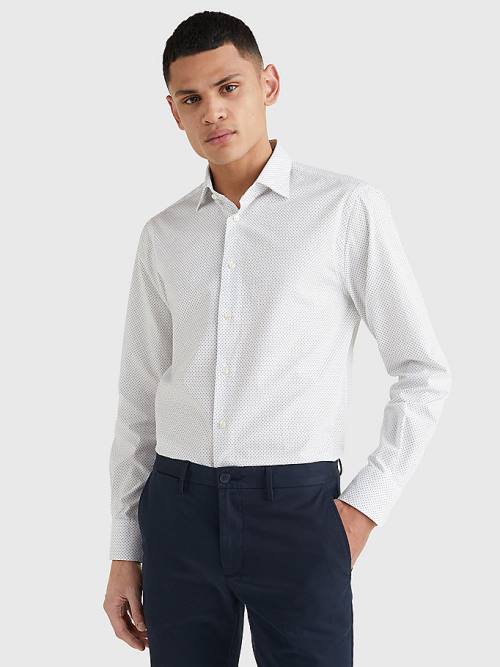 Tommy Hilfiger Formal Dot Regular Fit Ingek Férfi Kék | TH640QOL