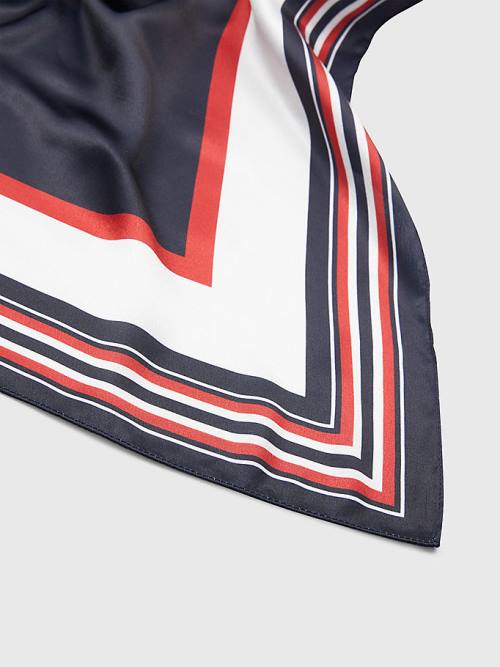 Tommy Hilfiger Fresh Signature Satin Sál Női Kék | TH367GZN