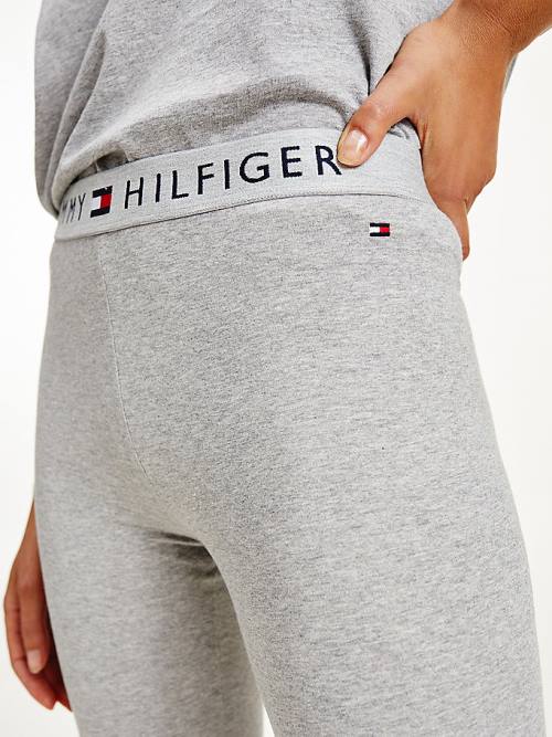 Tommy Hilfiger Full Length Logo Leggings Női Szürke | TH760RXJ