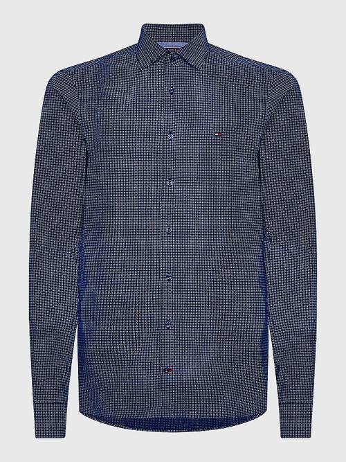 Tommy Hilfiger Geometric Print Slim Fit Ingek Férfi Kék | TH169ORH