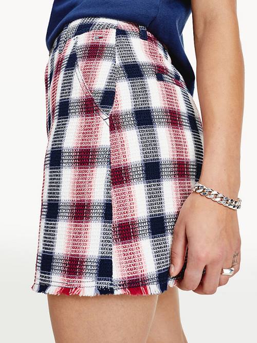 Tommy Hilfiger Gingham Check Mini Szoknya Női Piros | TH081BCN