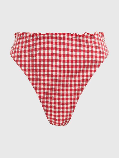 Tommy Hilfiger Gingham Cheeky Fit Bikini Bottoms Fürdőruha Női Piros | TH925HNP