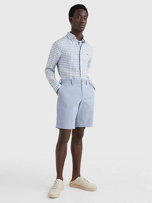 Tommy Hilfiger Gingham Regular Fit Linen Ingek Férfi Kék | TH476PLV