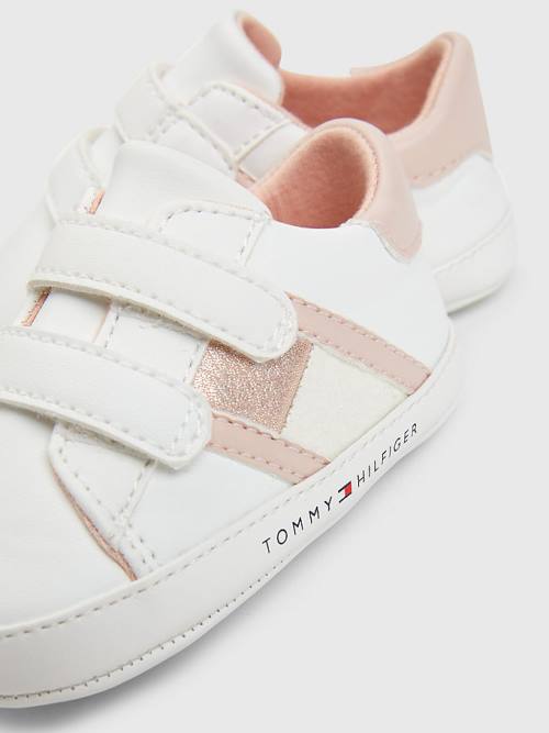 Tommy Hilfiger Glitter Tonal Flag Tornacipő Lány Fehér | TH602WAU