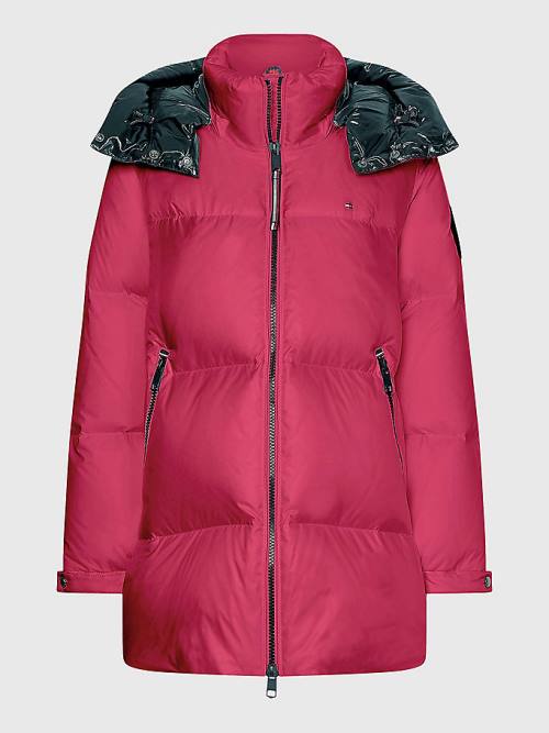 Tommy Hilfiger Gloss Matte Down Puffer Kabát Női Lila | TH493HYU