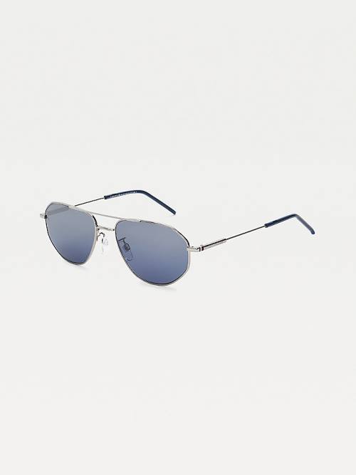 Tommy Hilfiger Gradient Mirror Aviators Napszemüveg Férfi Szürke | TH698YAX