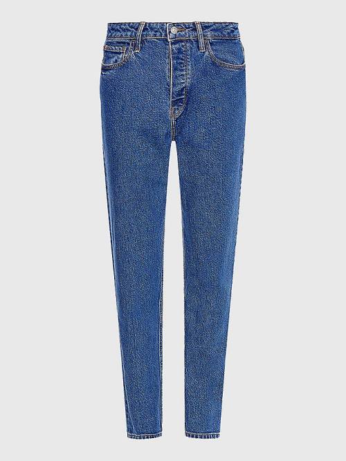 Tommy Hilfiger Gramercy Mom High Rise Tapered Faded Farmer Női Denim | TH651RPT