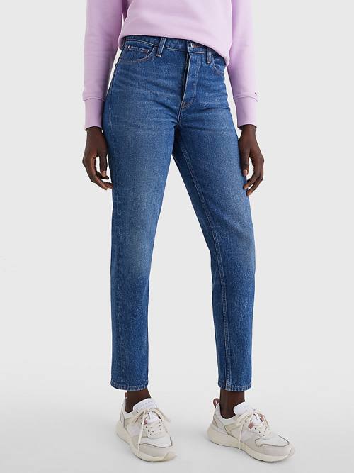 Tommy Hilfiger Gramercy Mom High Rise Tapered Faded Farmer Női Denim | TH651RPT