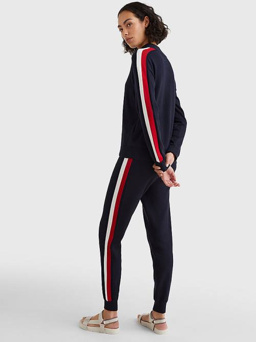 Tommy Hilfiger Half Zip Regular Fit Jumper Pulóverek Női Kék | TH176RVS