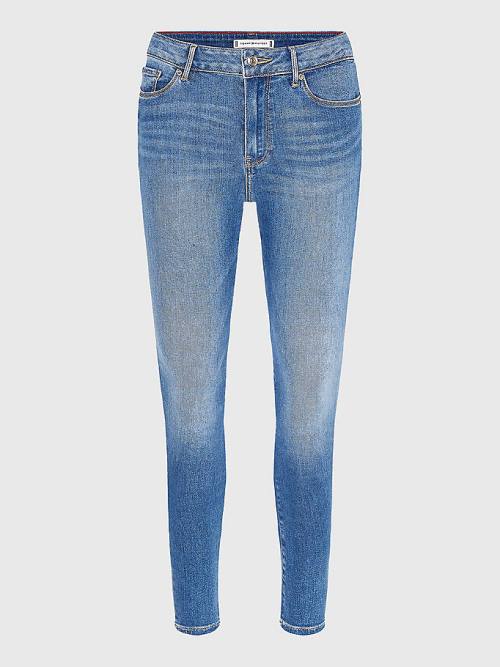 Tommy Hilfiger Harlem High Rise Super Skinny TH Flex Farmer Női Denim | TH265NWB