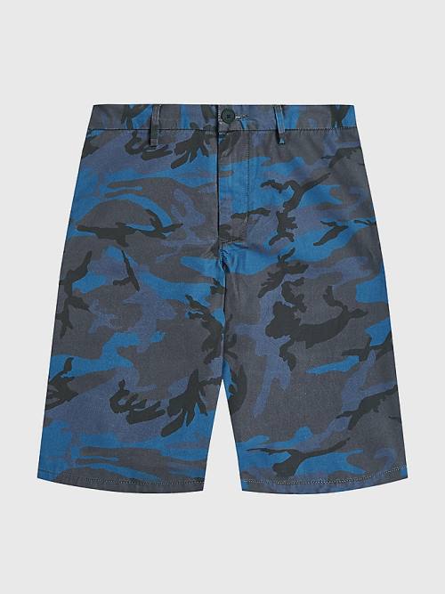 Tommy Hilfiger Harlem Relaxed Camo Print Chino Rövidnadrág Férfi Kék | TH041ERU