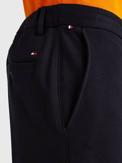 Tommy Hilfiger Harlem Relaxed Fit Jersey Chino Rövidnadrág Férfi Kék | TH768GAU