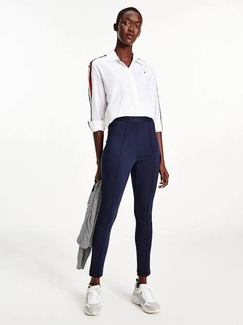 Tommy Hilfiger High Rise Full Length Leggings Női Kék | TH536OJD