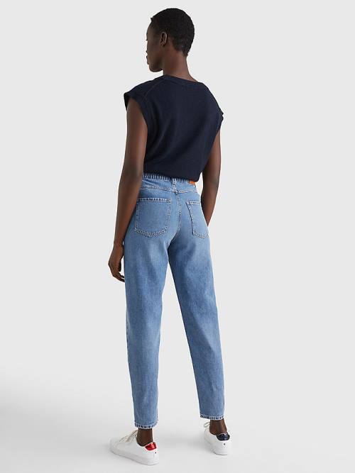 Tommy Hilfiger High Rise Relaxed Mom Tapered Elasticated Derekú Farmer Női Denim | TH546UVP