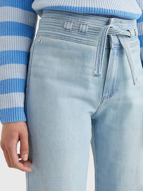 Tommy Hilfiger High Rise Relaxed Straight Belted Farmer Női Denim | TH612AWP