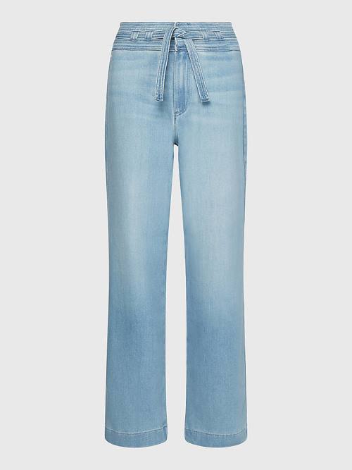 Tommy Hilfiger High Rise Relaxed Straight Belted Farmer Női Denim | TH612AWP