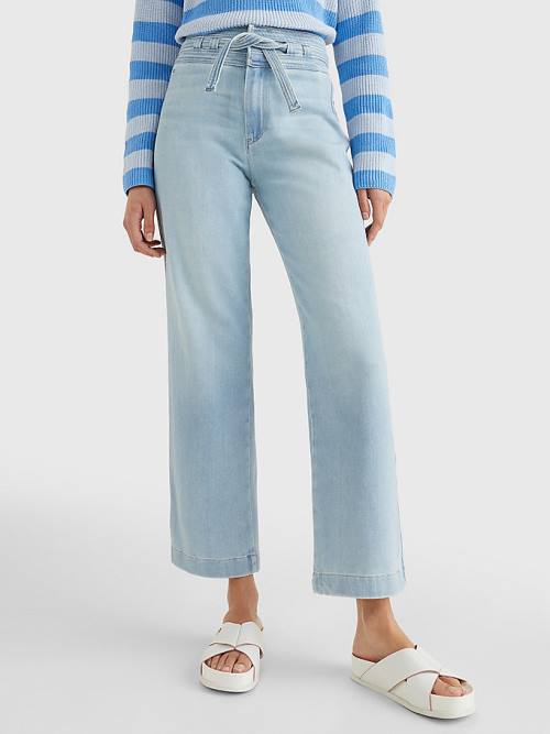 Tommy Hilfiger High Rise Relaxed Straight Belted Farmer Női Denim | TH612AWP