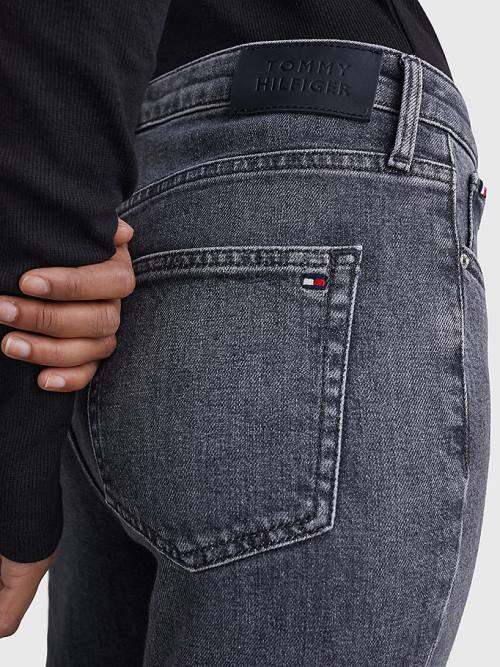 Tommy Hilfiger High Rise Slim Black Farmer Női Denim | TH913WFL