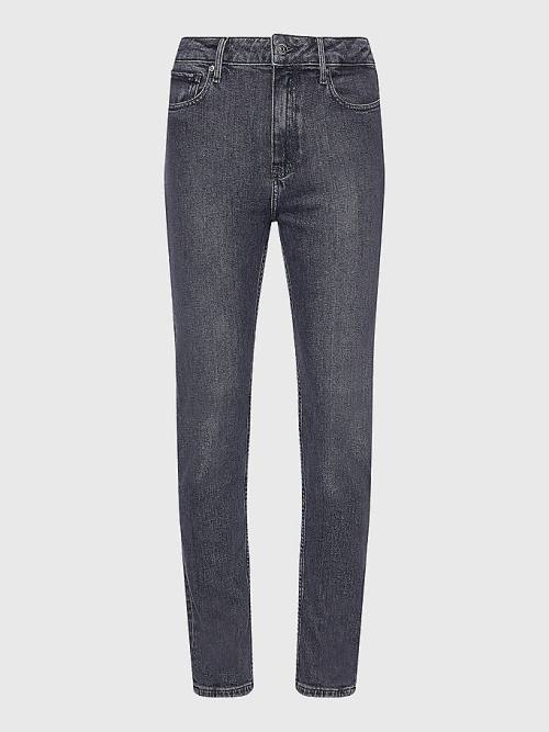 Tommy Hilfiger High Rise Slim Black Farmer Női Denim | TH913WFL