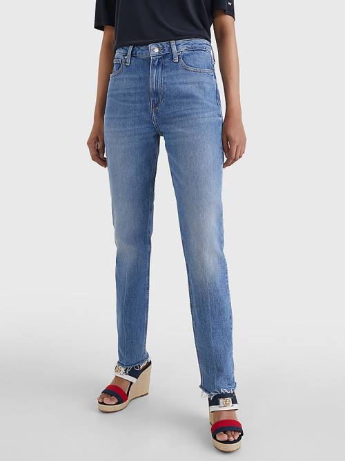 Tommy Hilfiger High Rise Slim Faded Farmer Női Denim | TH306NZQ