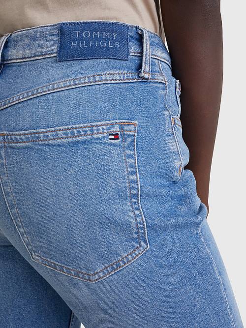 Tommy Hilfiger High Rise Straight Faded Farmer Női Denim | TH682CAS