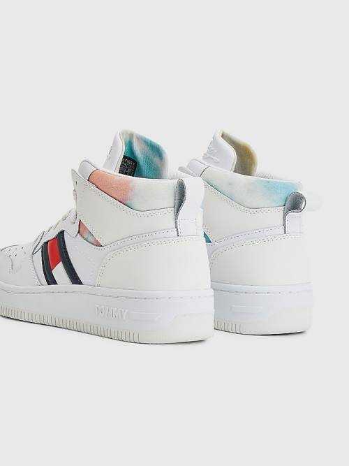 Tommy Hilfiger High-Top Basketball Tornacipő Női Fehér | TH217GHV