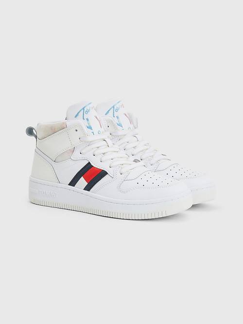 Tommy Hilfiger High-Top Basketball Tornacipő Női Fehér | TH217GHV