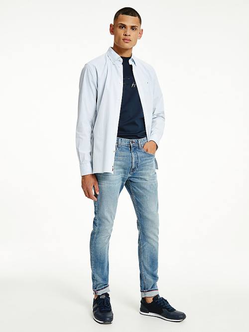 Tommy Hilfiger Houston Tapered Faded Farmer Férfi Denim | TH239GJA