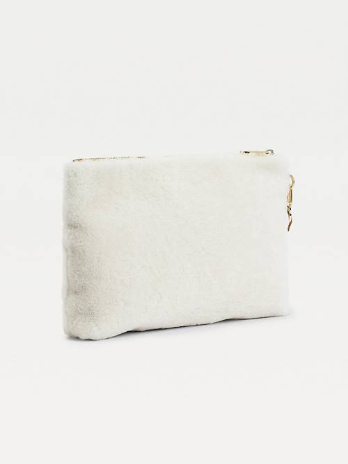 Tommy Hilfiger Iconic Bőr Shearling Clutch Táska Női Rózsaszín | TH384YNA