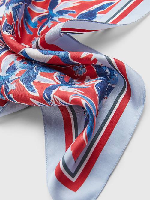 Tommy Hilfiger Iconic Print Silk Bandana Sál Női Kék | TH587THO