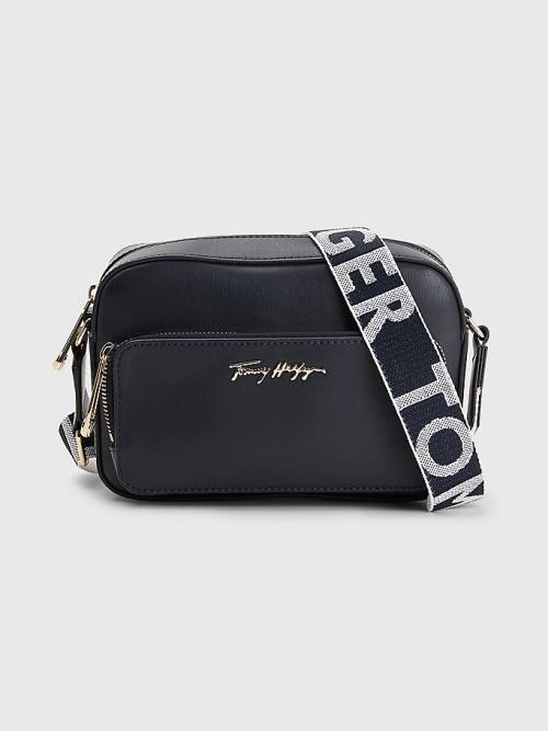 Tommy Hilfiger Iconic Signature Camera Táska Női Kék | TH615DZV