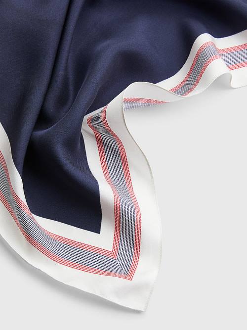 Tommy Hilfiger Iconic Silk Bandana Sál Női Kék | TH204BCV