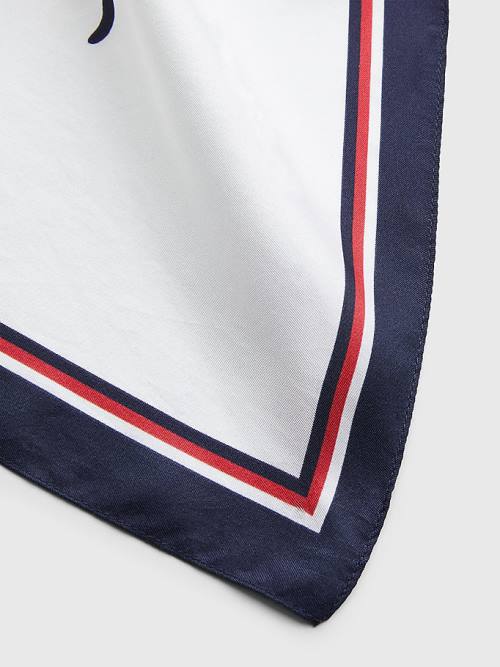 Tommy Hilfiger Iconic Silk Bandana Sál Női Fehér | TH406AMV