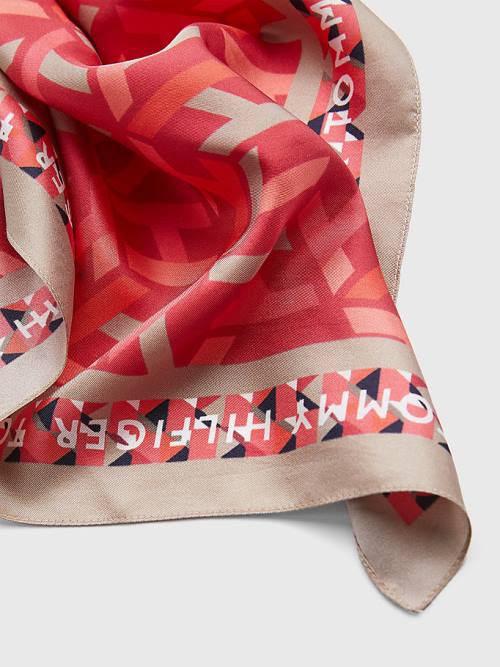 Tommy Hilfiger Iconic Silk Bandana Sál Női Rózsaszín | TH847AGI