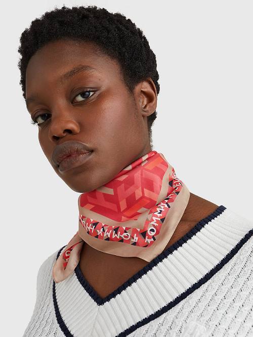 Tommy Hilfiger Iconic Silk Bandana Sál Női Rózsaszín | TH847AGI