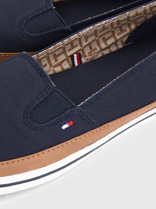 Tommy Hilfiger Iconic Slip-On Tornacipő Női Kék | TH314VYC