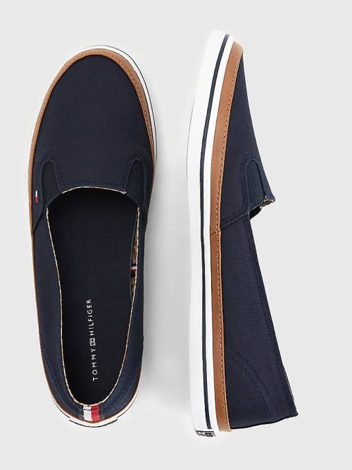 Tommy Hilfiger Iconic Slip-On Tornacipő Női Kék | TH314VYC