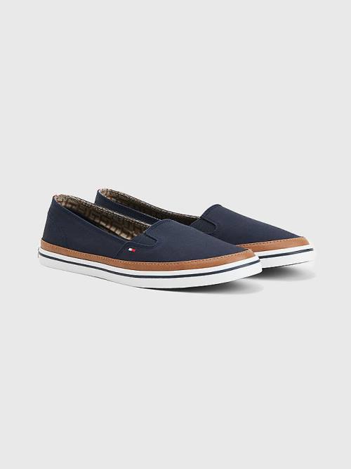 Tommy Hilfiger Iconic Slip-On Tornacipő Női Kék | TH314VYC