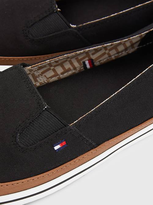 Tommy Hilfiger Iconic Slip-On Tornacipő Női Fekete | TH328RLB