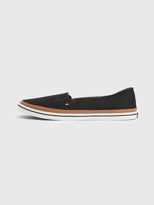 Tommy Hilfiger Iconic Slip-On Tornacipő Női Fekete | TH328RLB