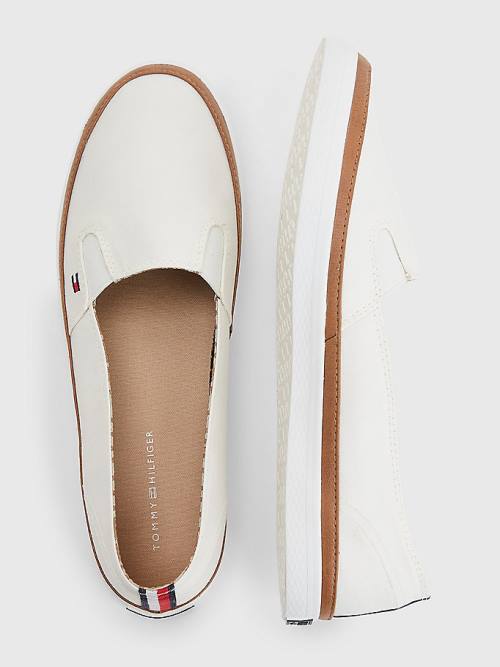 Tommy Hilfiger Iconic Slip-On Tornacipő Női Fehér | TH567LTE