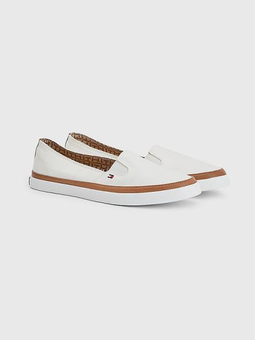 Tommy Hilfiger Iconic Slip-On Tornacipő Női Fehér | TH567LTE