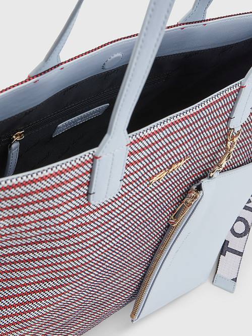 Tommy Hilfiger Iconic Woven Tote Táska Női Piros | TH024HWY