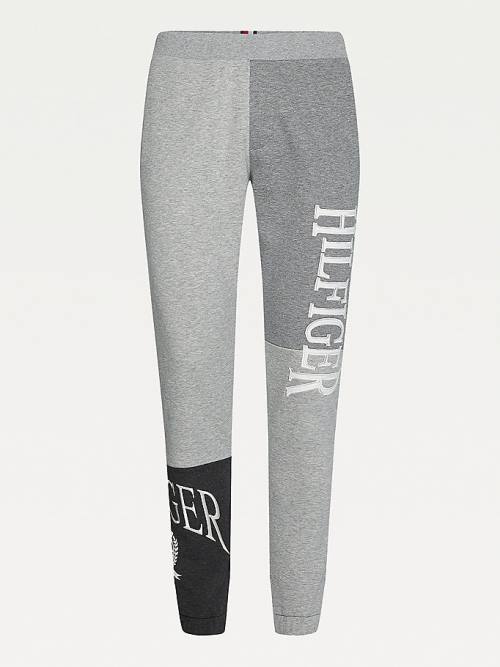 Tommy Hilfiger Icons Colour-Blocked Crest Joggers Nadrág Férfi Szürke | TH251BQG