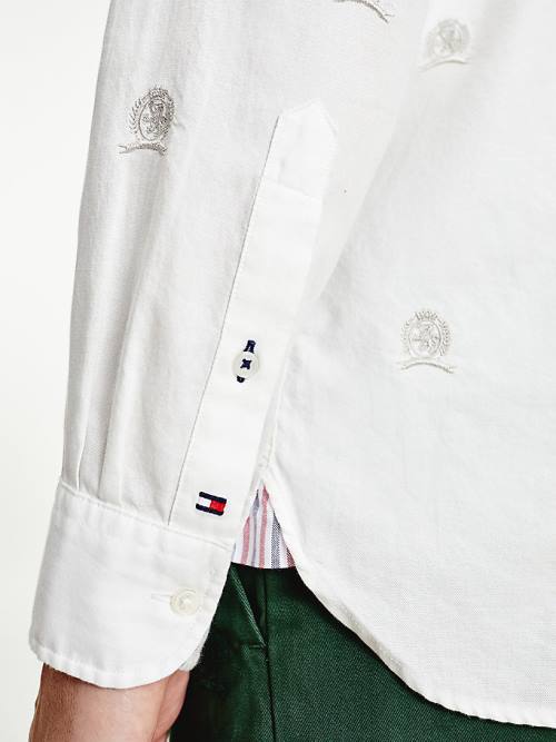 Tommy Hilfiger Icons Crest Embroidery Regular Fit Ingek Férfi Fehér | TH610CEK