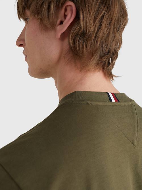 Tommy Hilfiger Icons Crest Póló Férfi Khaki | TH163IUO