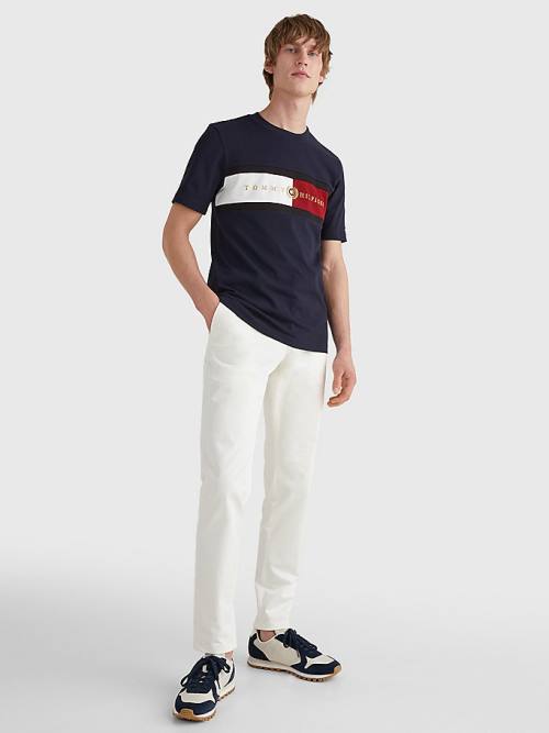 Tommy Hilfiger Icons Crest Póló Férfi Kék | TH395NGH