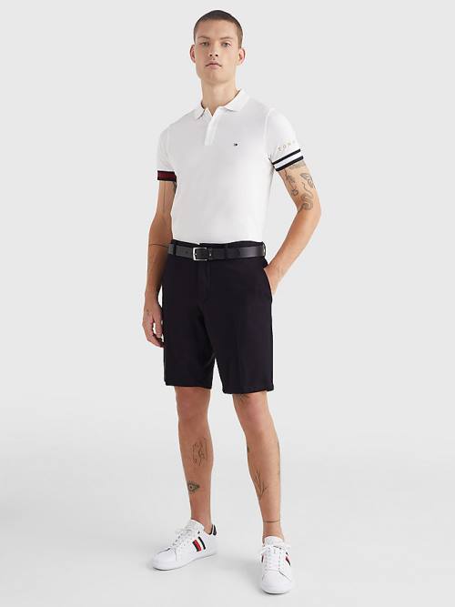 Tommy Hilfiger Icons Flag Slim Fit Póló Férfi Fehér | TH876DNA