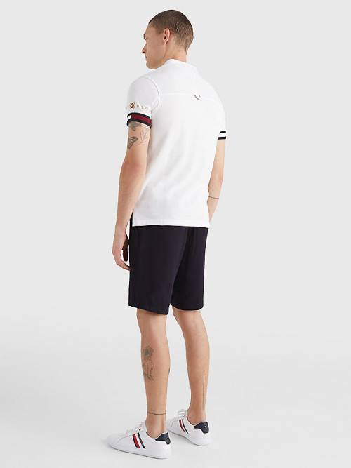 Tommy Hilfiger Icons Flag Slim Fit Póló Férfi Fehér | TH876DNA