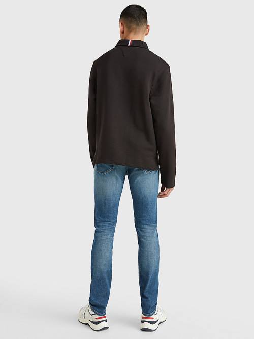 Tommy Hilfiger Icons Mock Turtleneck Relaxed Fit Pulóver Férfi Fekete | TH120XFB